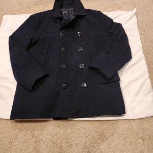 J. Crew Men's XL Pea Coat. Color: Navy.